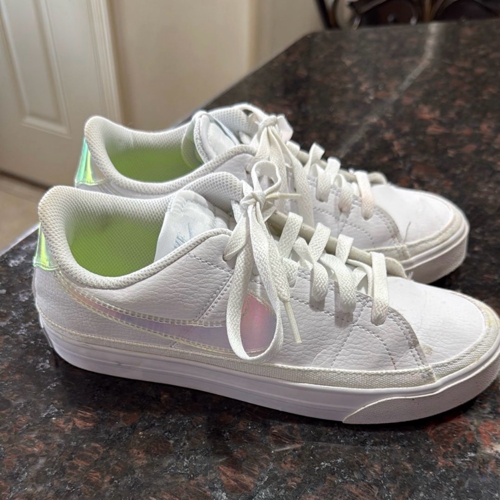 Nike White and Iridescent Women's Sneakers